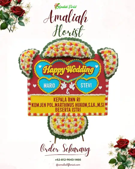 Papan Bunga Pernikahan Tawanganom